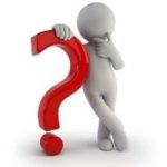 3D figure pondering next to a large red question mark, symbolizing inquiries about tankless water heaters and plumbing services.