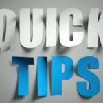 3D text graphic displaying the words "Quick Tips" in white and blue, emphasizing helpful advice for homeowners considering tankless water heaters.